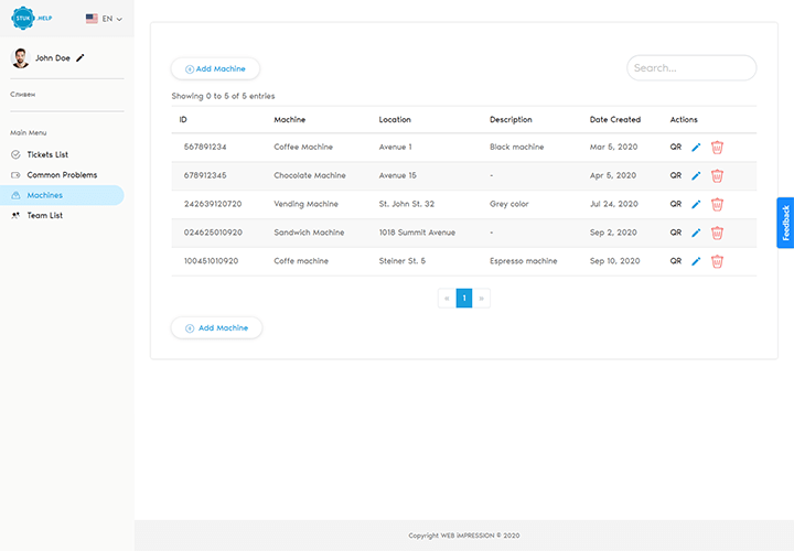 STUK - Vending machine app